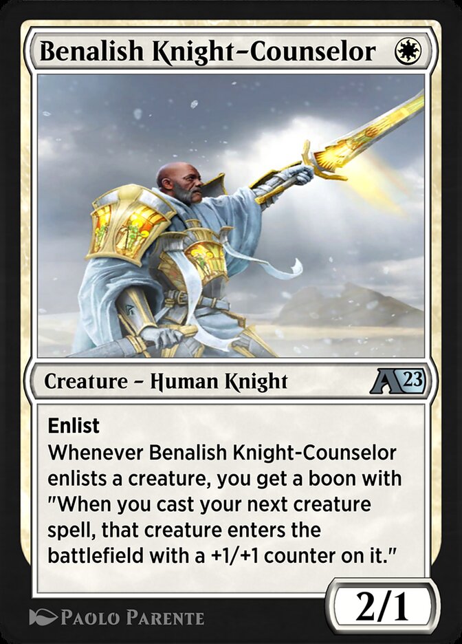 Benalish Knight-Counselor - MTG Card versions