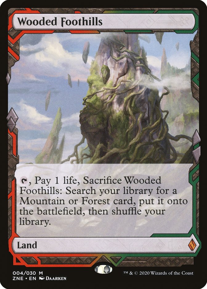 Wooded Foothills - MTG Card versions